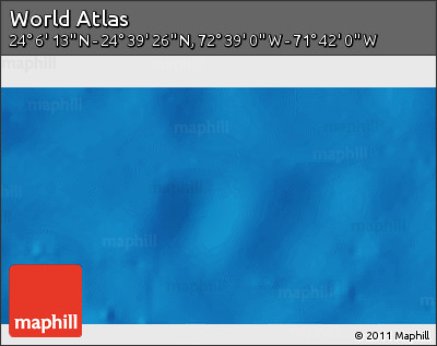 Shaded Relief 3D Map of the Area around 24° 22' 49" N, 72° 10' 30" W