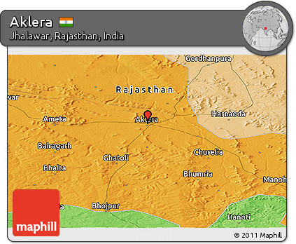 Political Panoramic Map of Aklera