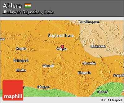 Political Panoramic Map of Aklera