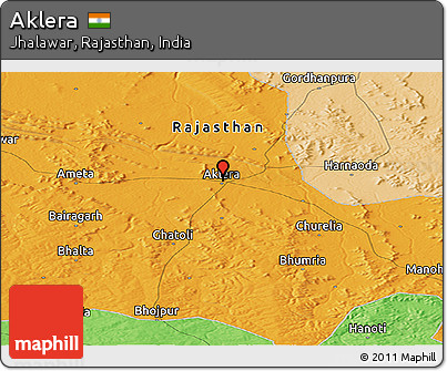 Political Panoramic Map of Aklera