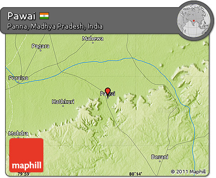 Physical Map of Pawai