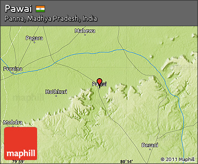 Physical Map of Pawai