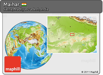 Physical Location Map of Maihar