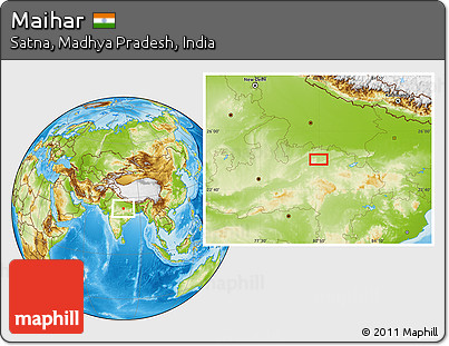 Physical Location Map of Maihar