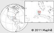 Blank Location Map of the area around 24° 22' 49" N, 82° 22' 30" W
