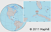 Gray Location Map of the area around 24° 22' 49" N, 82° 22' 30" W