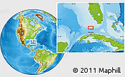 Physical Location Map of the area around 24° 22' 49" N, 82° 22' 30" W