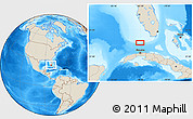 Shaded Relief Location Map of the area around 24° 22' 49" N, 82° 22' 30" W