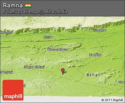 Physical Panoramic Map of Ramna