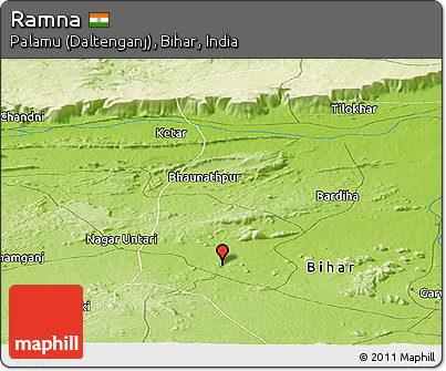 Physical Panoramic Map of Ramna