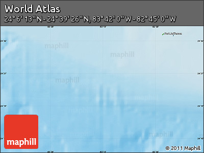 Physical Map of the Area around 24° 22' 49" N, 83° 13' 29" W