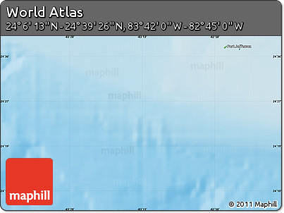 Physical Map of the Area around 24° 22' 49" N, 83° 13' 29" W