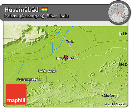Physical 3D Map of Husainābād