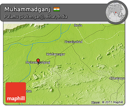 Physical 3D Map of Muhammadganj