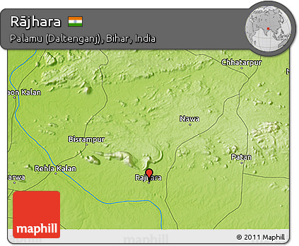 Physical 3D Map of Rājhara