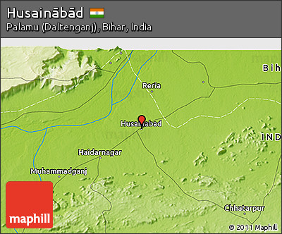 Physical 3D Map of Husainābād