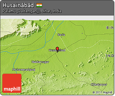 Physical 3D Map of Husainābād