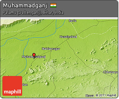 Physical 3D Map of Muhammadganj