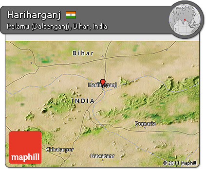 Satellite 3D Map of Hariharganj
