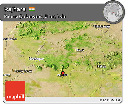 Satellite 3D Map of Rājhara