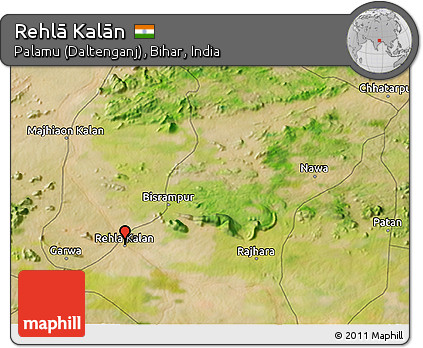 Satellite 3D Map of Rehlā Kalān