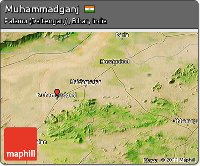 Satellite 3D Map of Muhammadganj