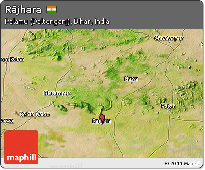 Satellite 3D Map of Rājhara