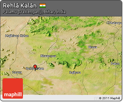 Satellite 3D Map of Rehlā Kalān