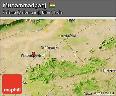Satellite 3D Map of Muhammadganj