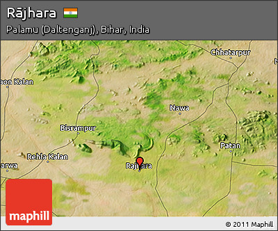 Satellite 3D Map of Rājhara