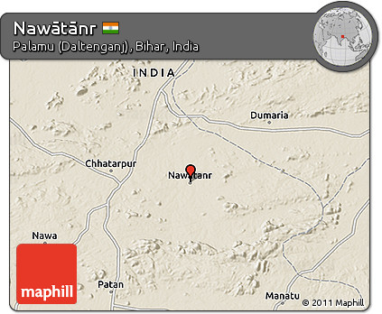 Shaded Relief 3D Map of Nawātānr