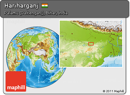 Physical Location Map of Hariharganj