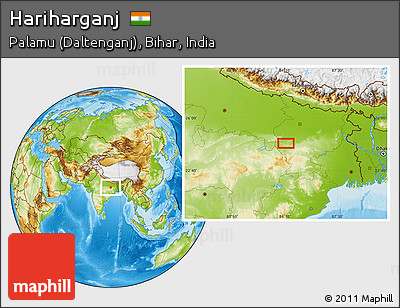 Physical Location Map of Hariharganj