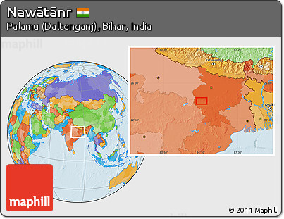 Political Location Map of Nawātānr