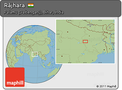 Savanna Style Location Map of Rājhara
