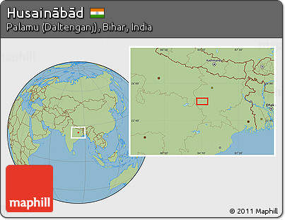 Savanna Style Location Map of Husainābād