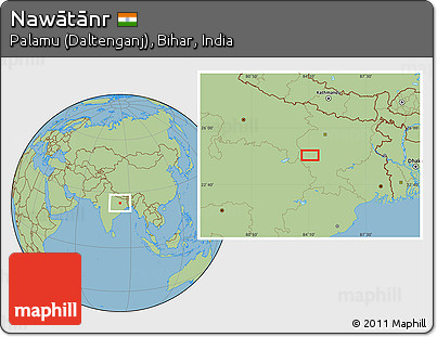 Savanna Style Location Map of Nawātānr
