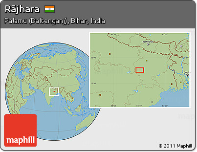Savanna Style Location Map of Rājhara