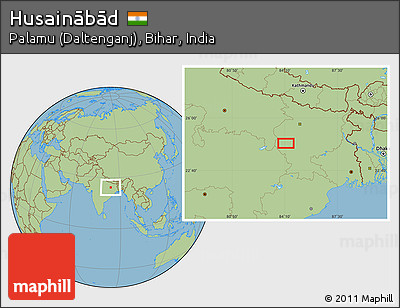 Savanna Style Location Map of Husainābād