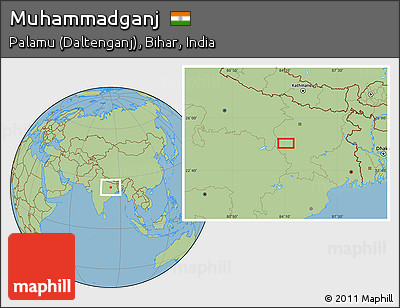 Savanna Style Location Map of Muhammadganj