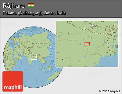 Savanna Style Location Map of Rājhara