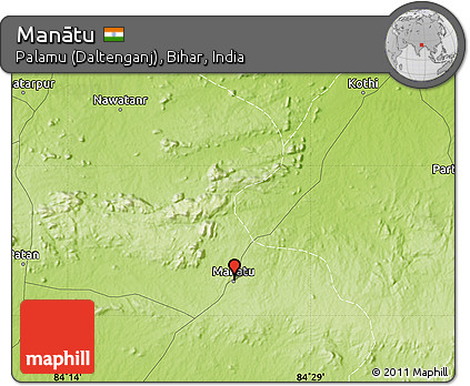 Physical Map of Manātu