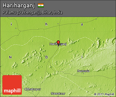 Physical Map of Hariharganj