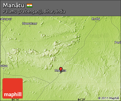 Physical Map of Manātu