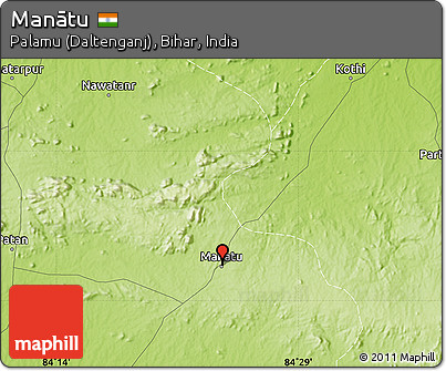 Physical Map of Manātu