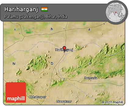 Satellite Map of Hariharganj