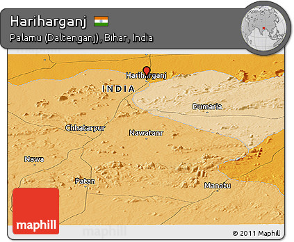 Political Panoramic Map of Hariharganj
