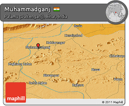 Political Panoramic Map of Muhammadganj
