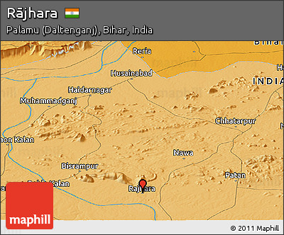 Political Panoramic Map of Rājhara