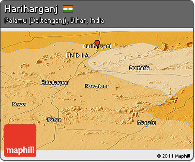 Political Panoramic Map of Hariharganj
